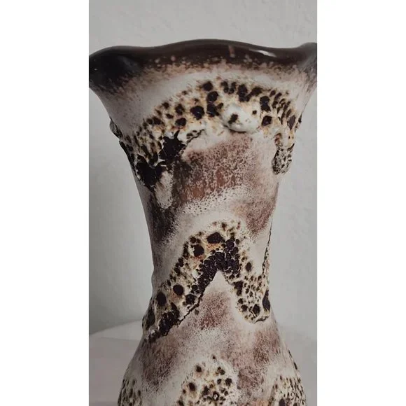Vtg Dumler Breiden Fat Lava Vase Brutalist West Germany Pottery